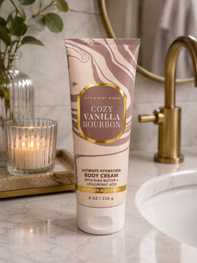 NEW! Bath & Body Works Cozy Vanilla Bourbon Body Care Cream Lotion Fragrance